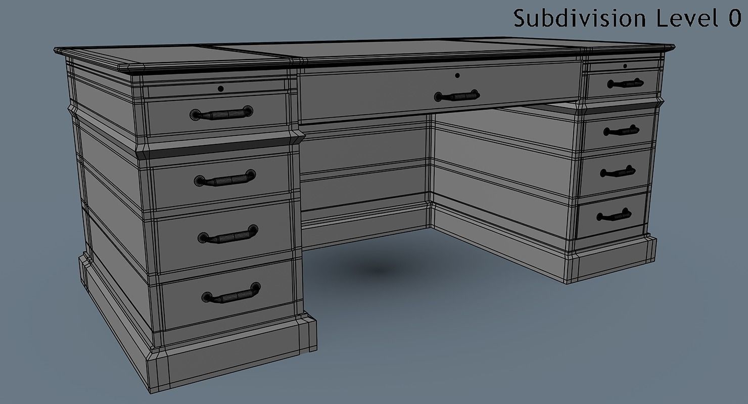 Office Table 3d Model 3D model_9