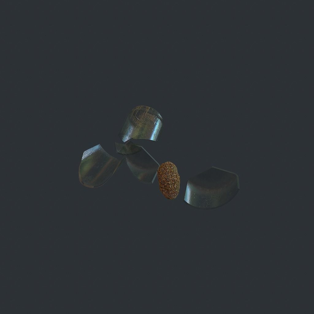 Bees Jar Animated 2 Low-poly 3D model_13