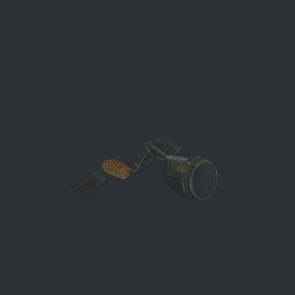 Bees Jar Animated 2 Low-poly 3D model_12