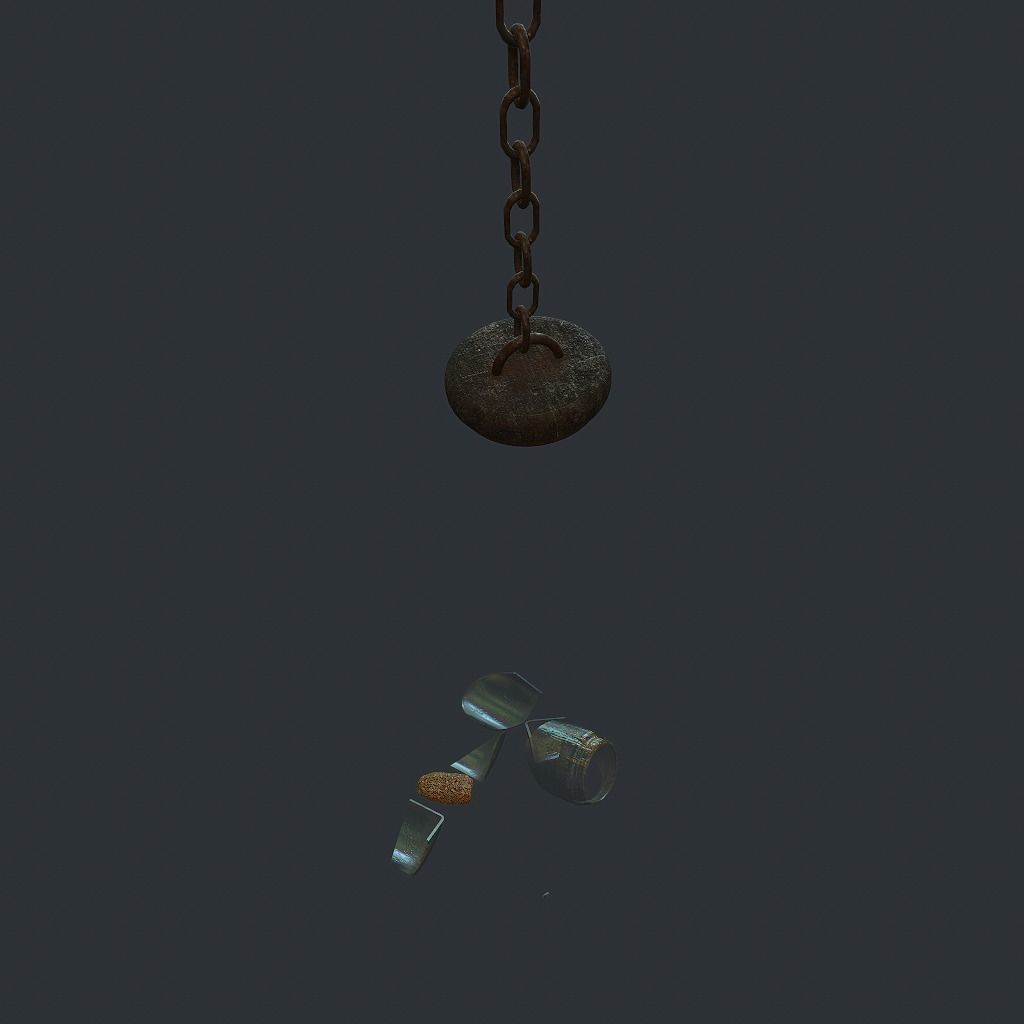 Bees Jar Animated 2 Low-poly 3D model_11