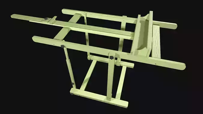 Adjustable Professional Studio Easel Low-poly 3D model