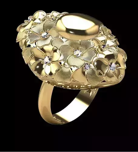 flower ring 3D model
