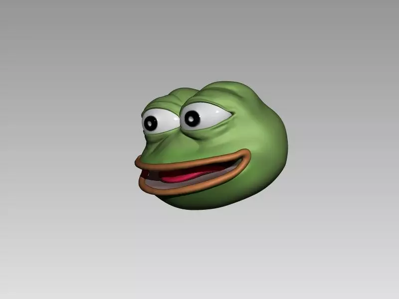 pepe the frog keychain 3D print model