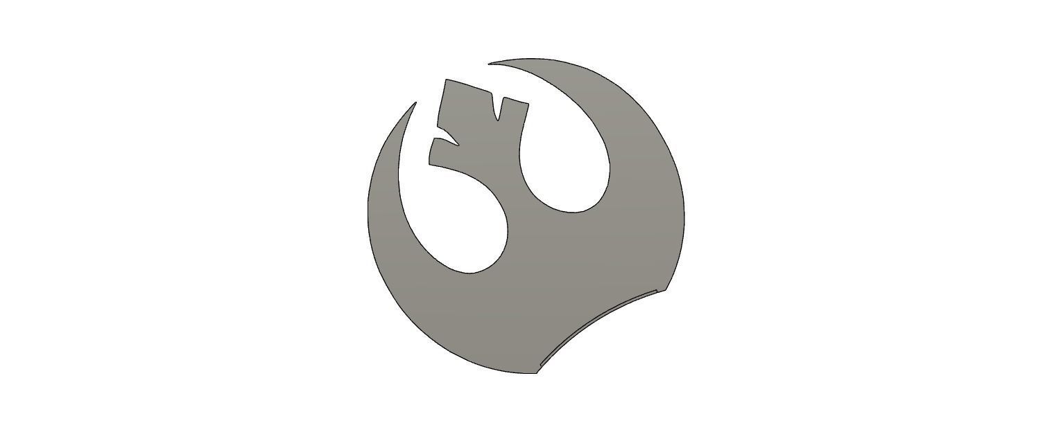 Mickey Mouse Headband Star Wars Millennium falcon Rebel Logo V5 3D print model_7