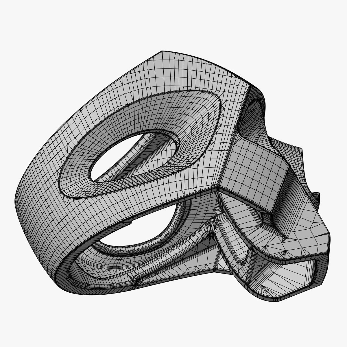 Skull Ring 3D print model_4