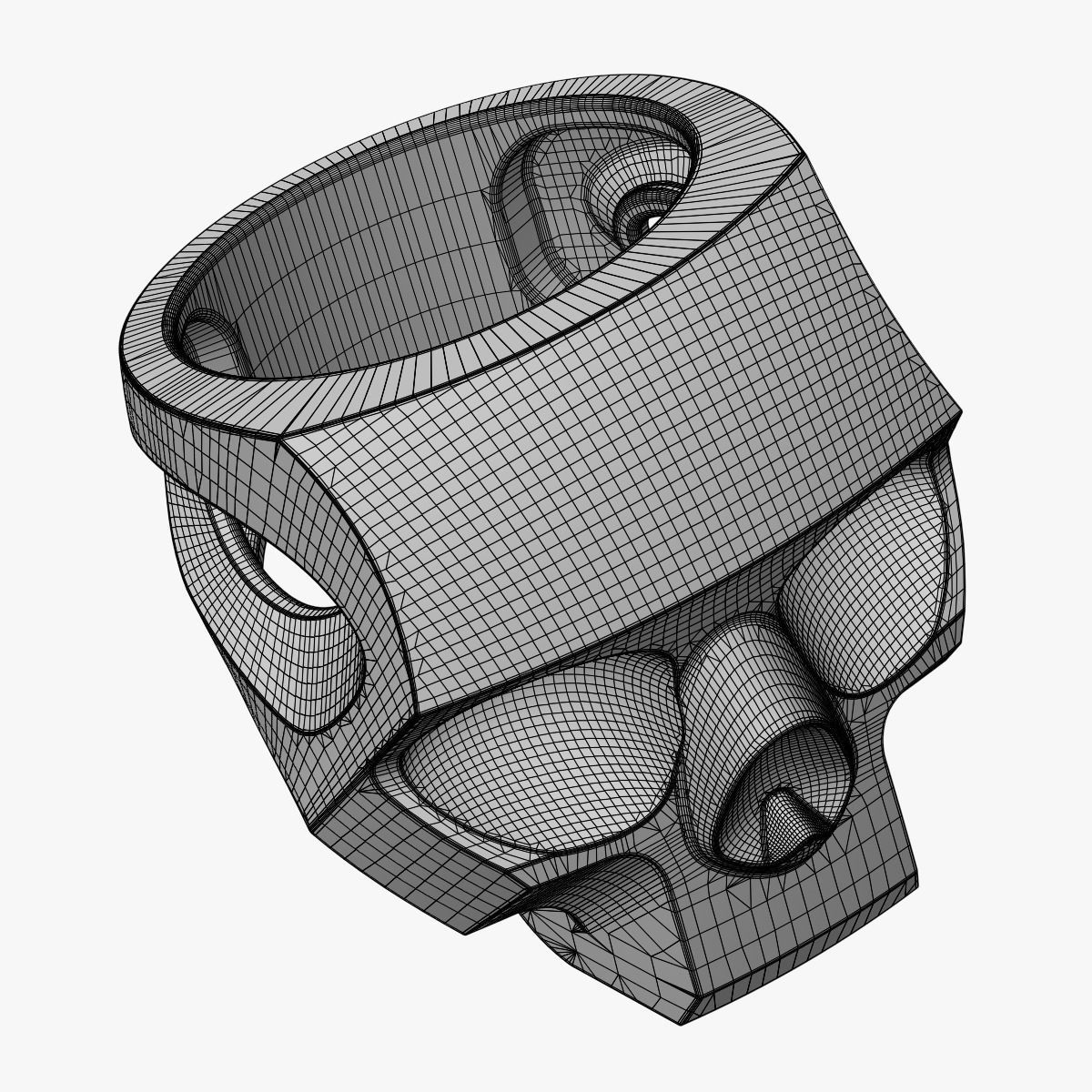 Skull Ring 3D print model_5