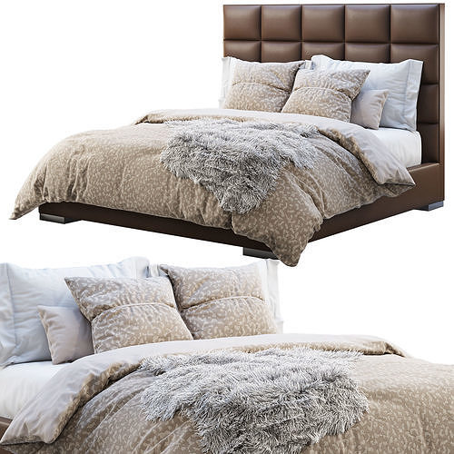 Minviso headboard bed 3D model