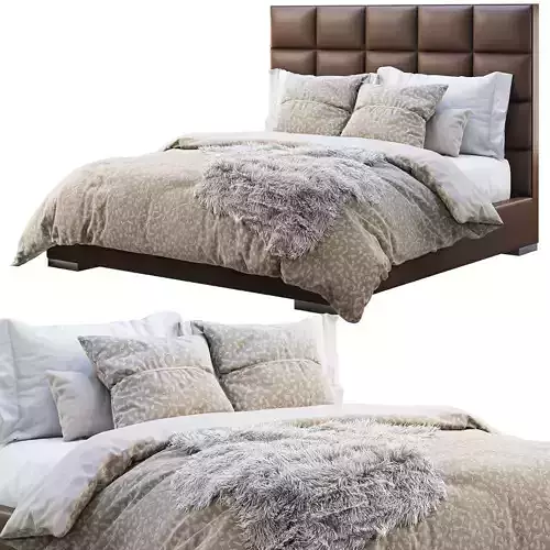 Minviso headboard bed 3D model
