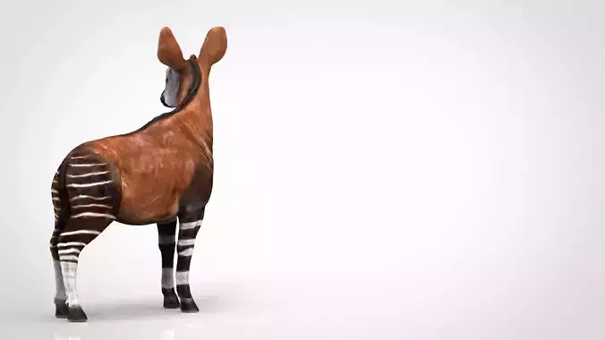 OKAPI antelope Low-poly 3D model