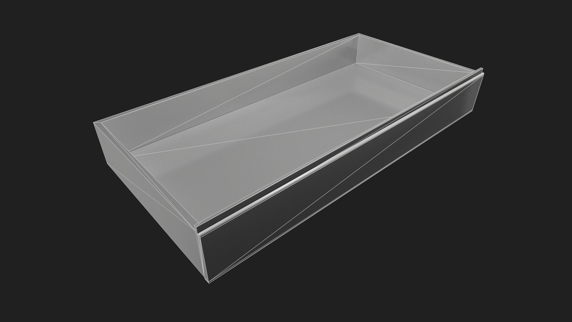 Minimalistic and Modern Openable Chest of Drawers Low-poly 3D model_13