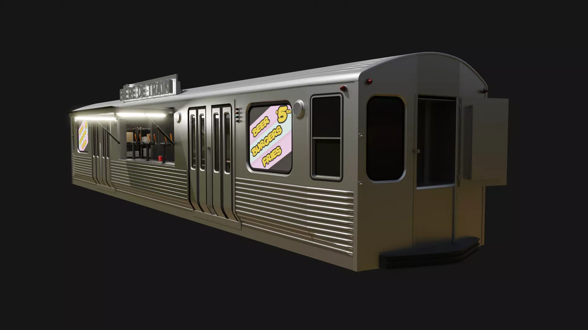 Subway Bar Free 3D model_0