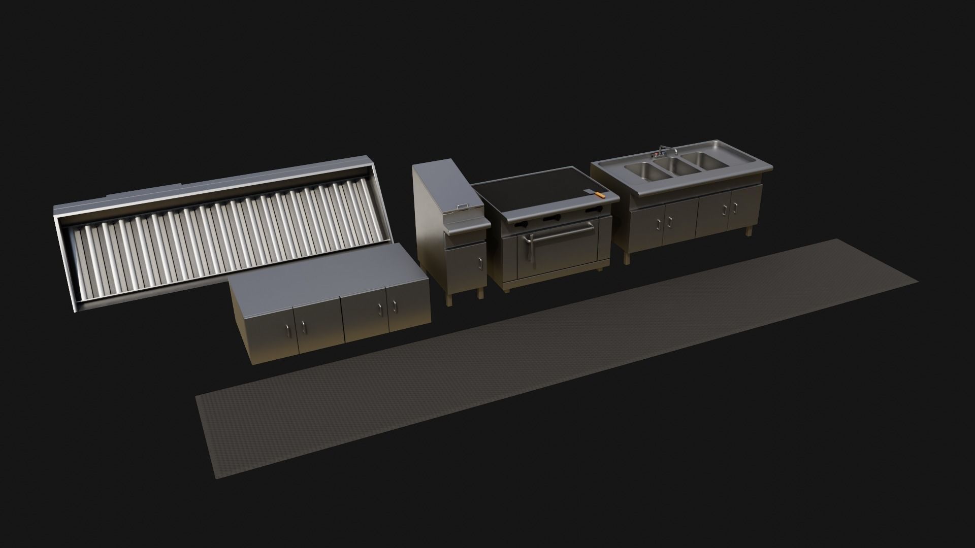 Subway Bar Free 3D model_7