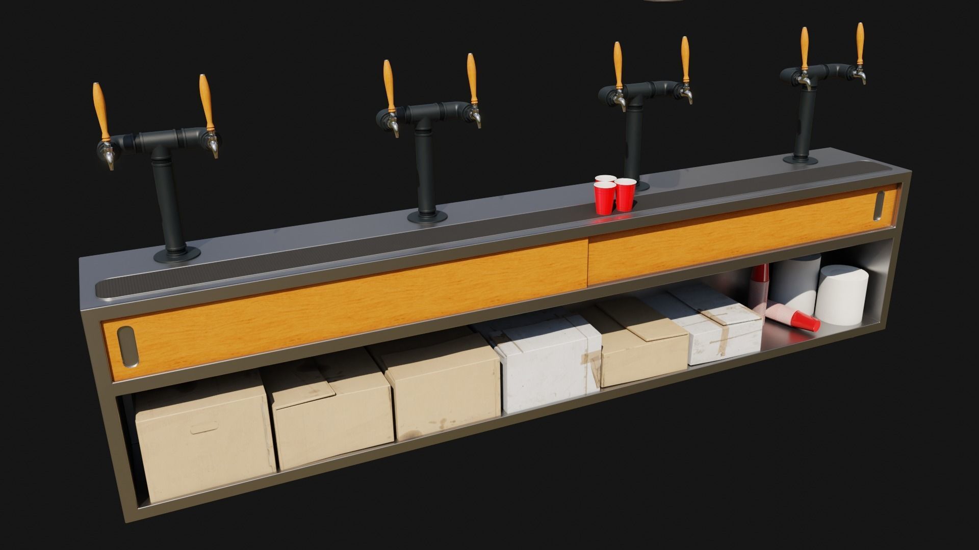 Subway Bar Free 3D model_9