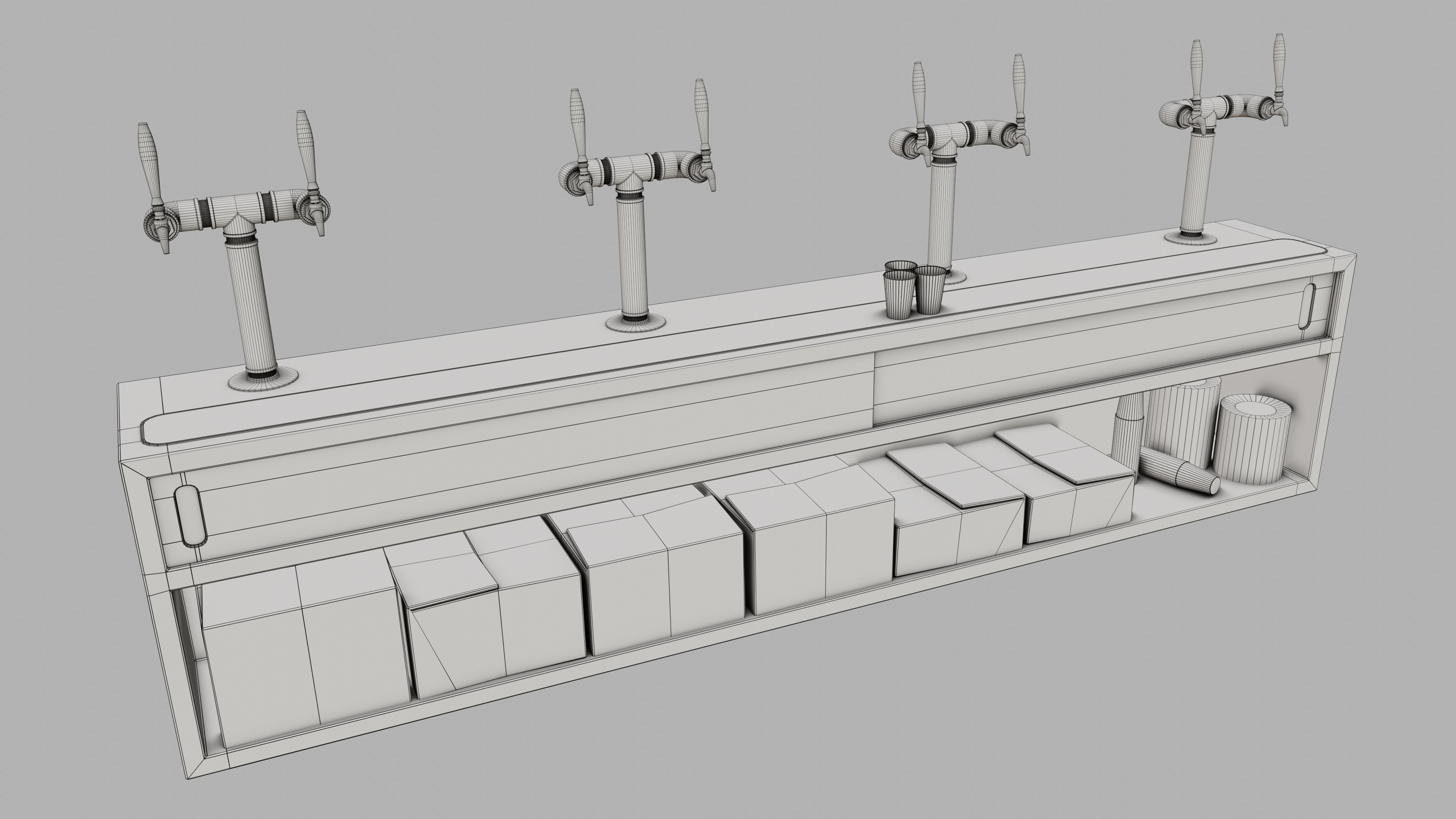 Subway Bar Free 3D model_10