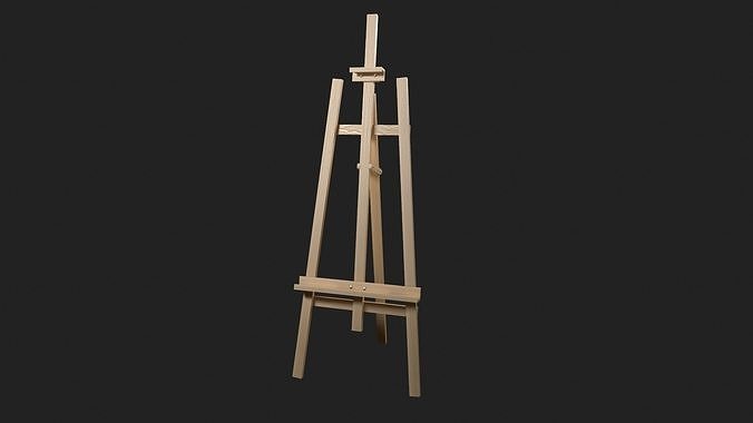 Simple Easel Low-poly 3D model