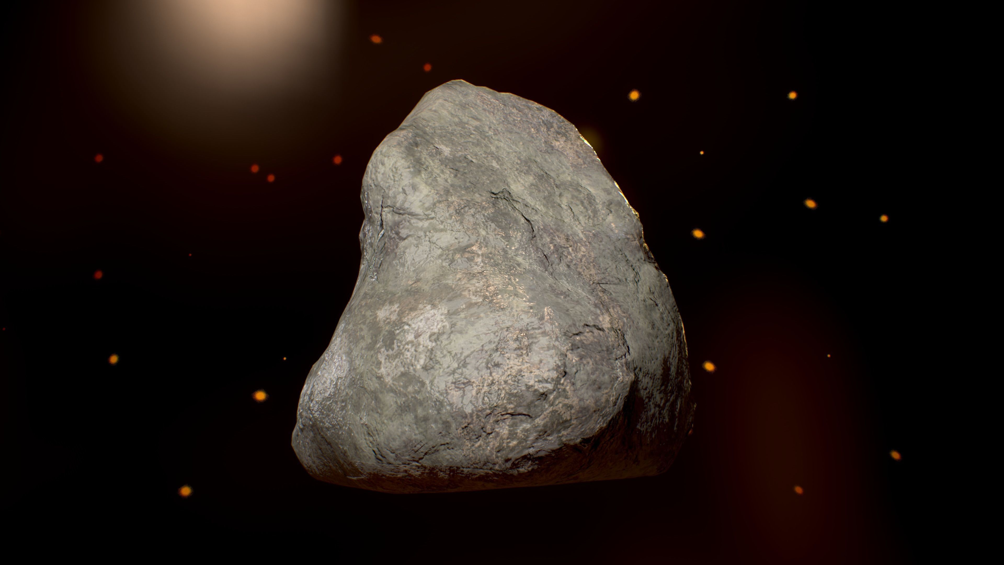 Rock-4 rock floating in air Low-poly 3D model_7