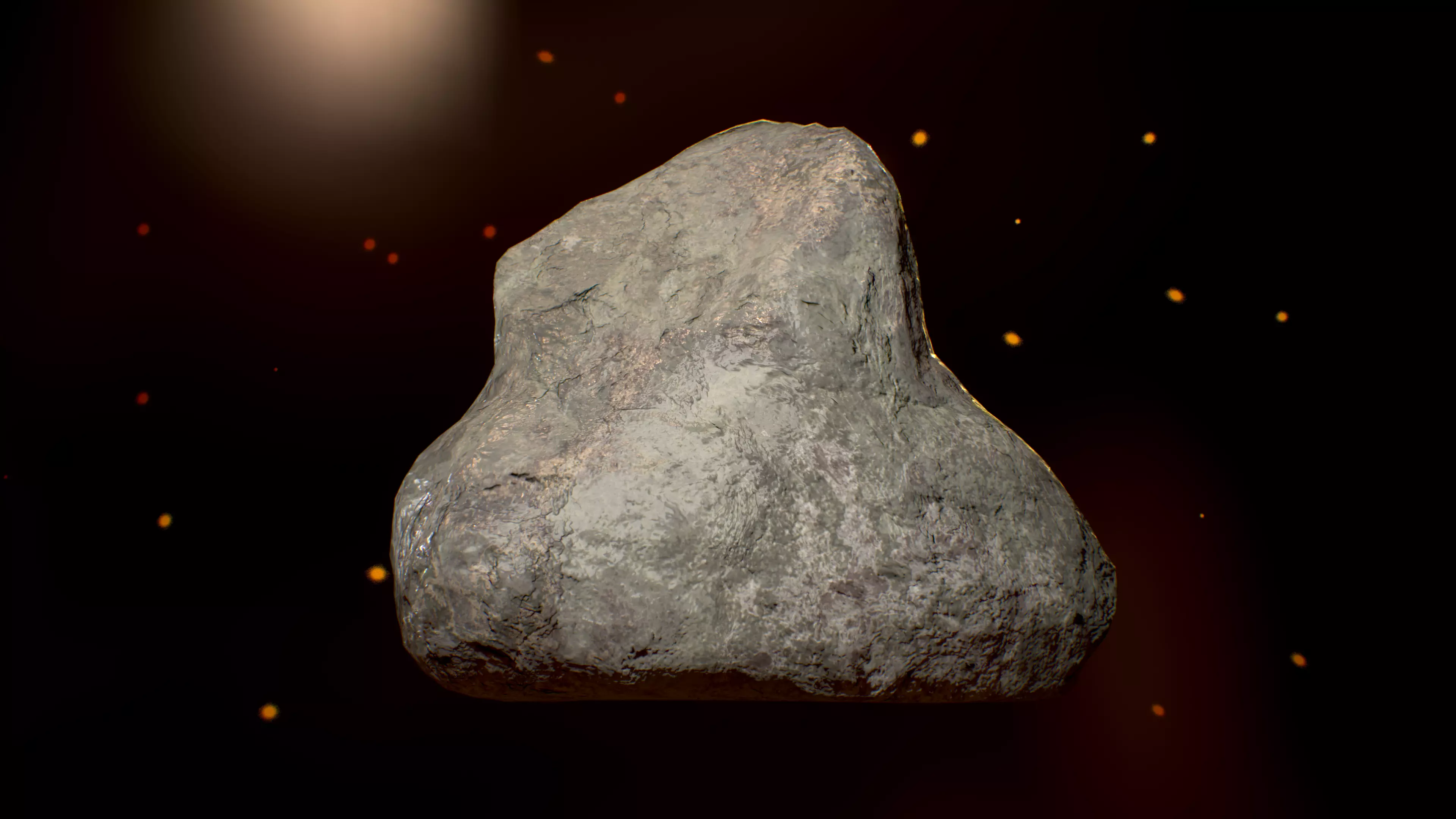 Rock-4 rock floating in air Low-poly 3D model_0