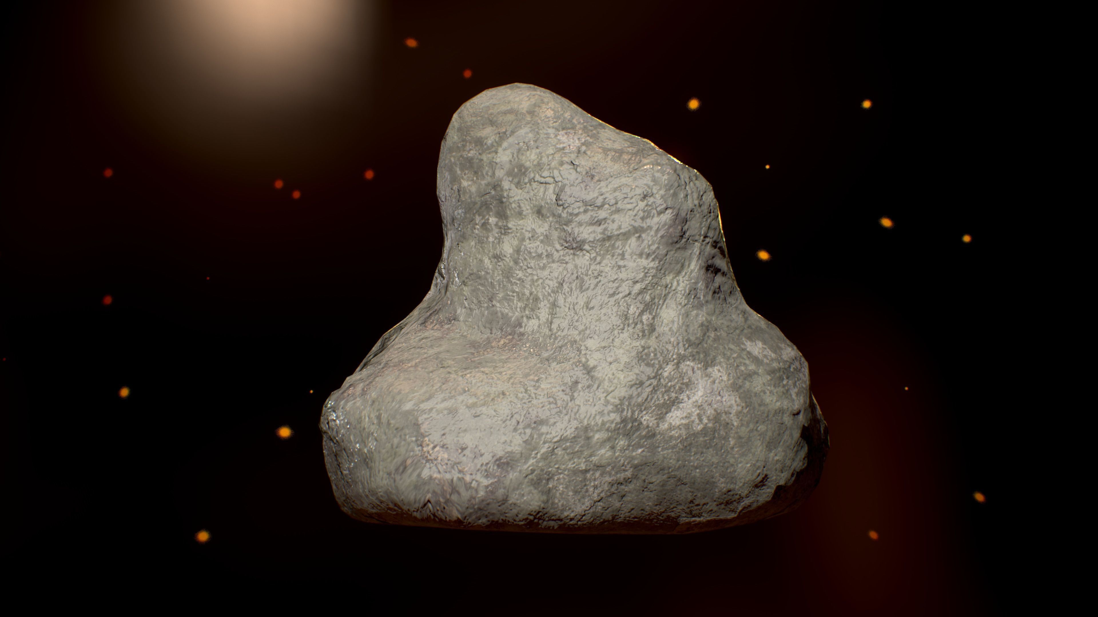 Rock-4 rock floating in air Low-poly 3D model_5
