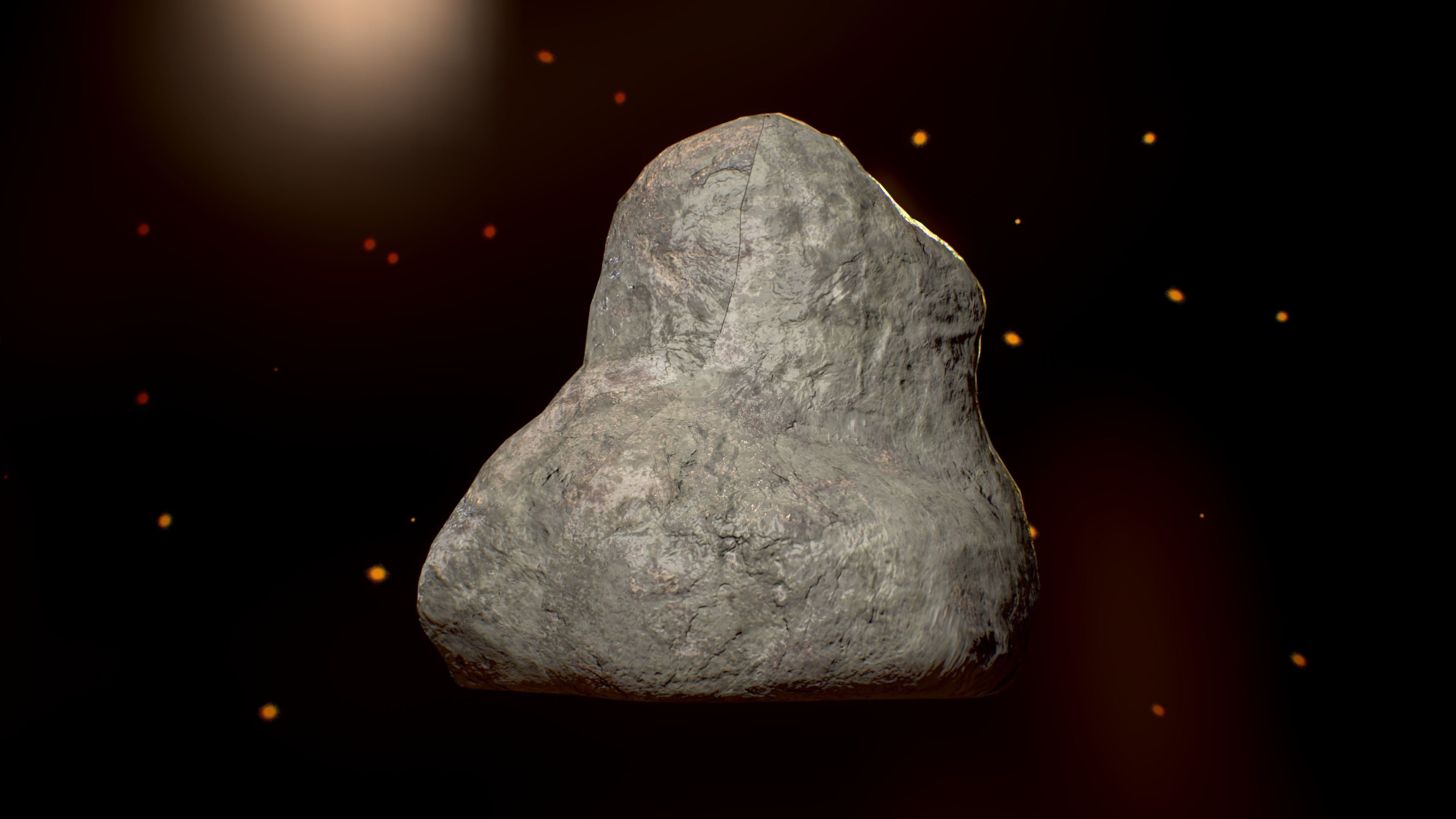 Rock-4 rock floating in air Low-poly 3D model_3