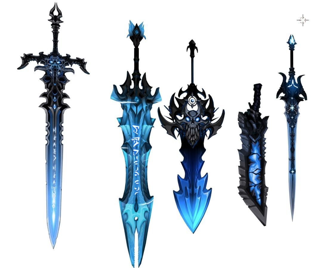 Swords Set world of warcraft Free low-poly 3D model_2