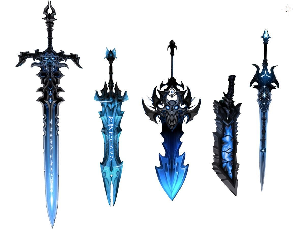 Swords Set world of warcraft Free low-poly 3D model_1
