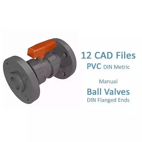 PVC Manual Ball Valves - DIN Flanged Ends