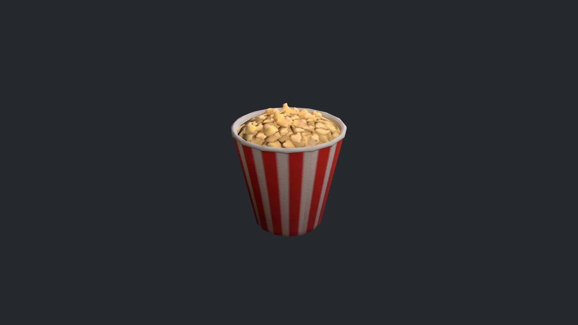 Popcorn Box Low-poly 3D model