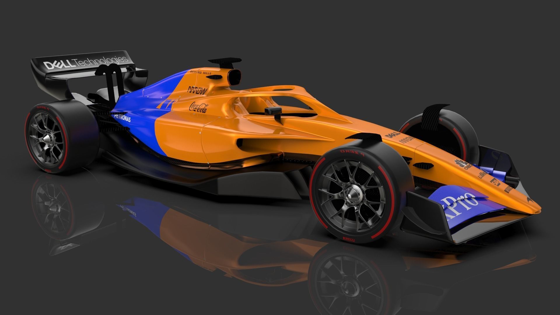 F1 2021 car 3D model_8