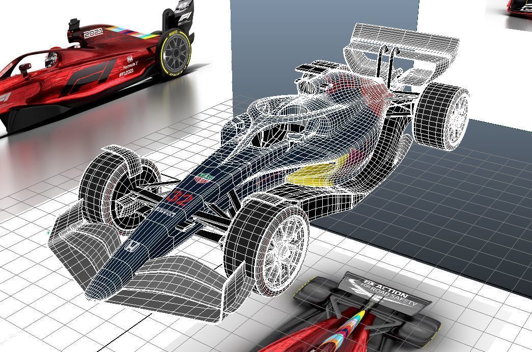 F1 2021 car 3D model_4