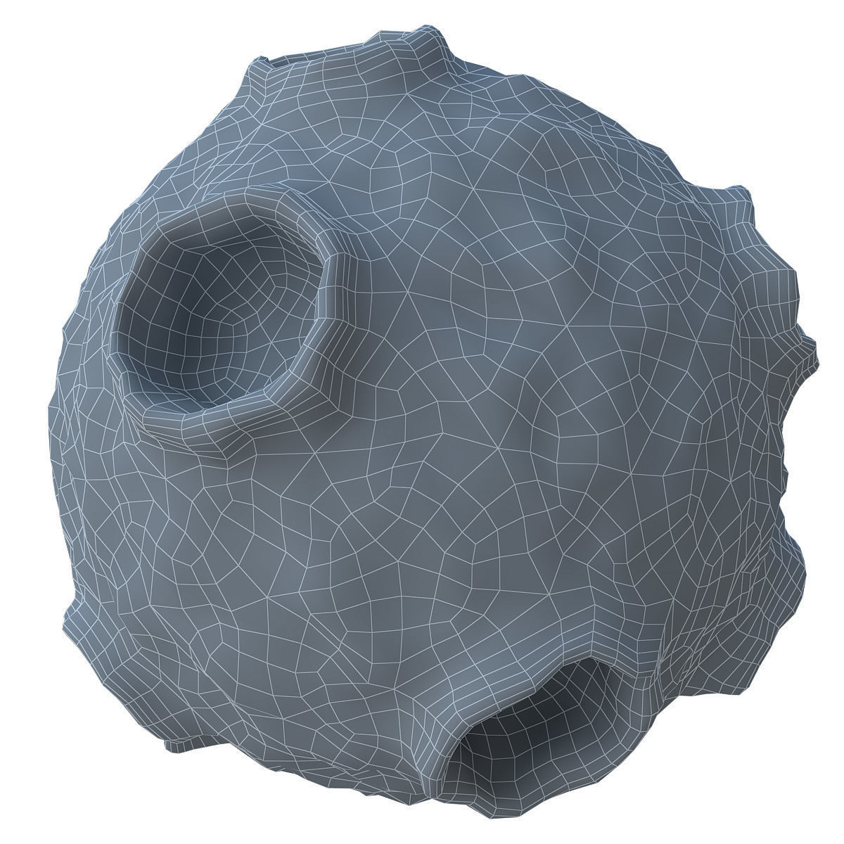 Bacterium 2 ball with holes in it Low-poly 3D model_4