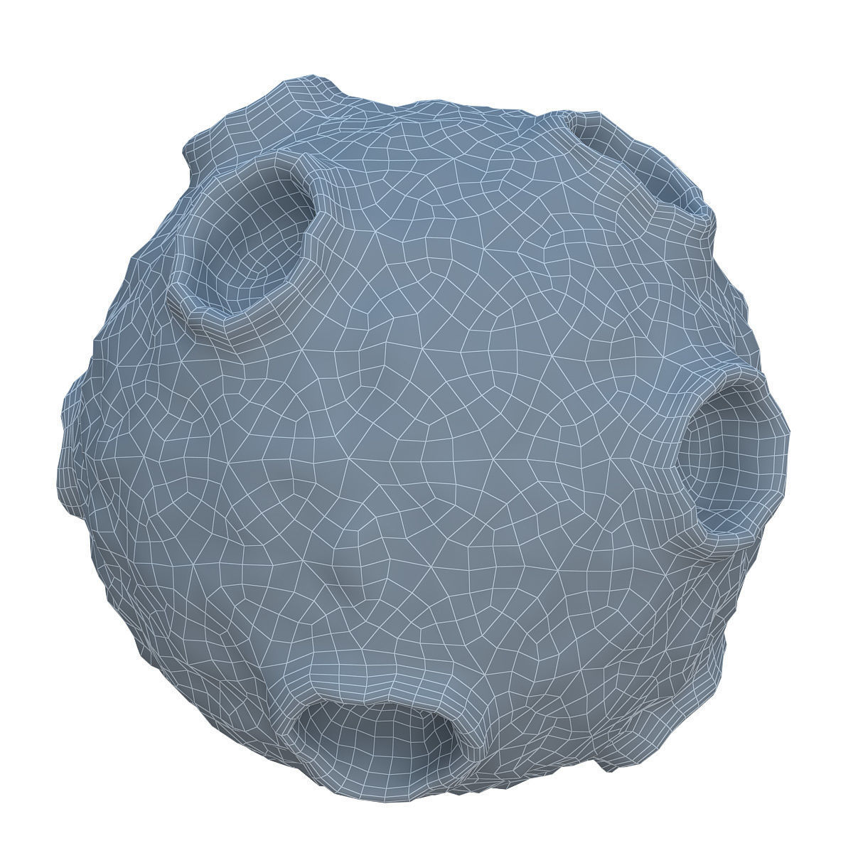 Bacterium 2 ball with holes in it Low-poly 3D model_5
