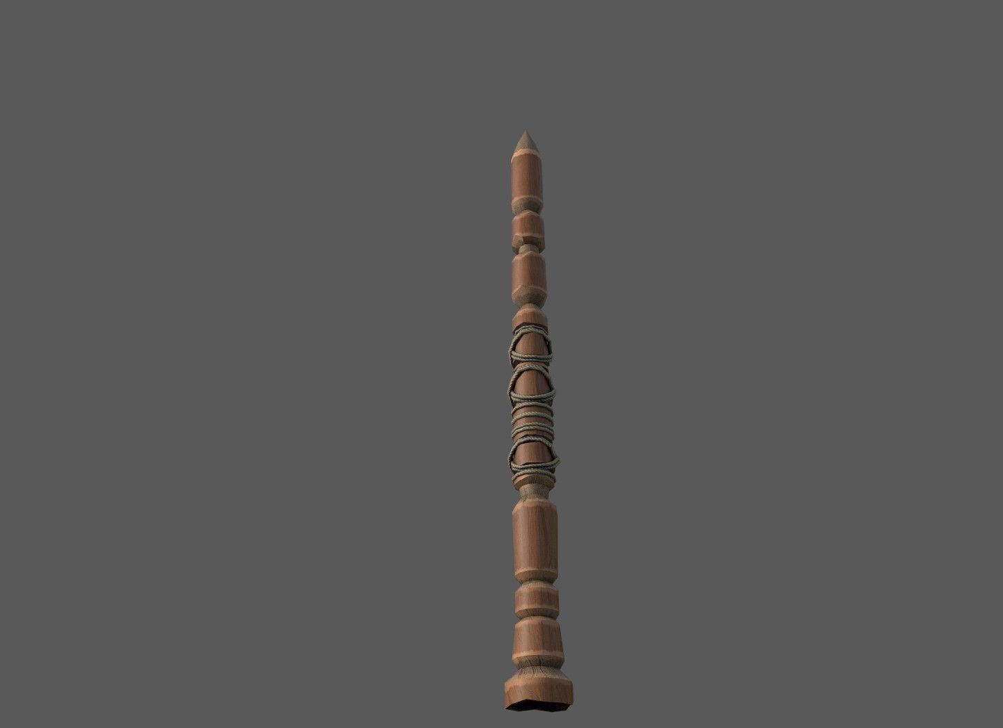 Lowpoly Wooden Stake Low-poly 3D model_3