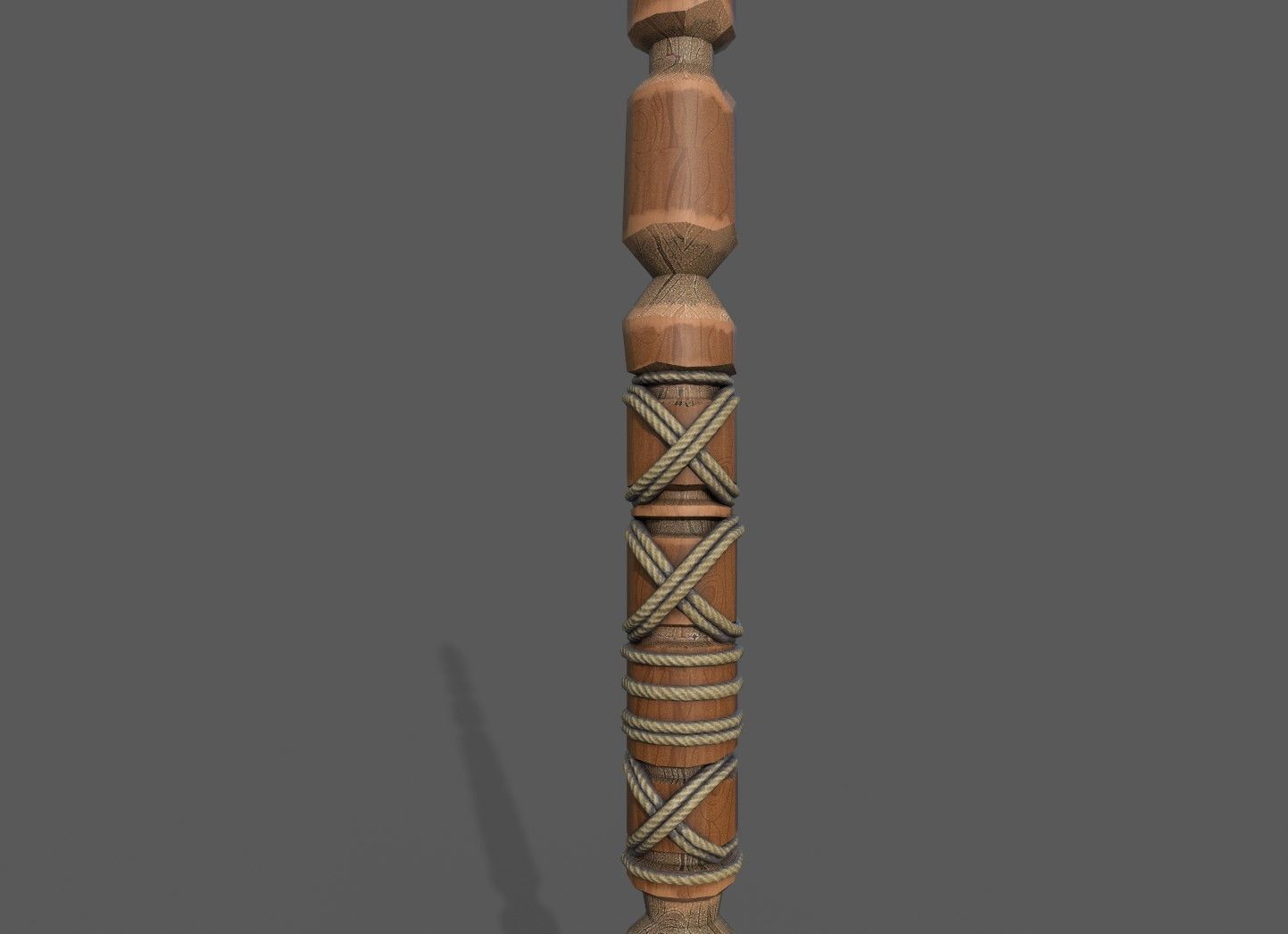 Lowpoly Wooden Stake Low-poly 3D model_4