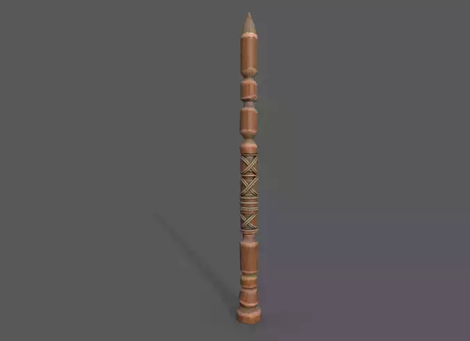 Lowpoly Wooden Stake Low-poly 3D model