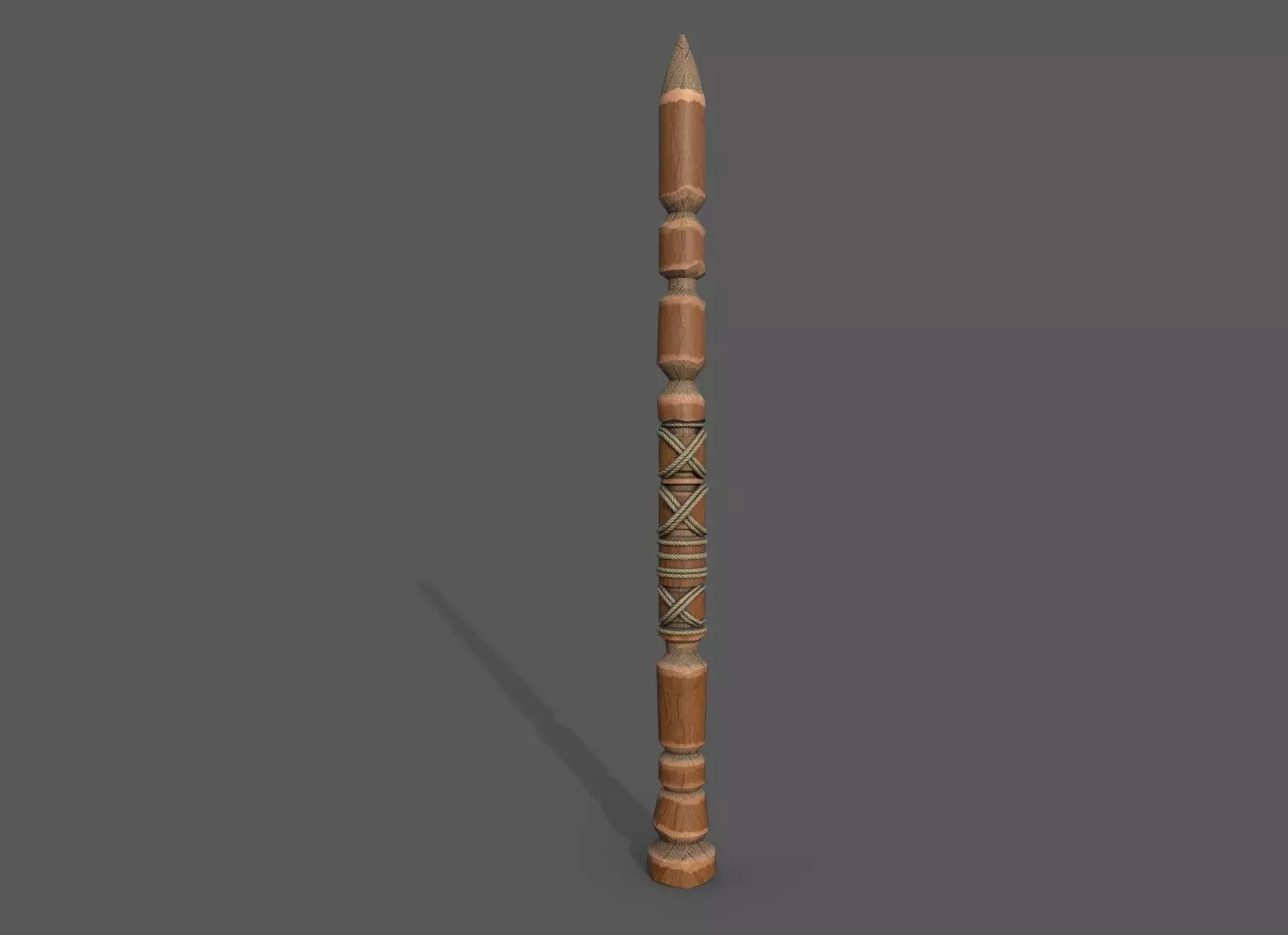 Lowpoly Wooden Stake Low-poly 3D model_0