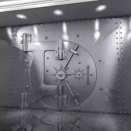 Bank Vault and Coins 3D model