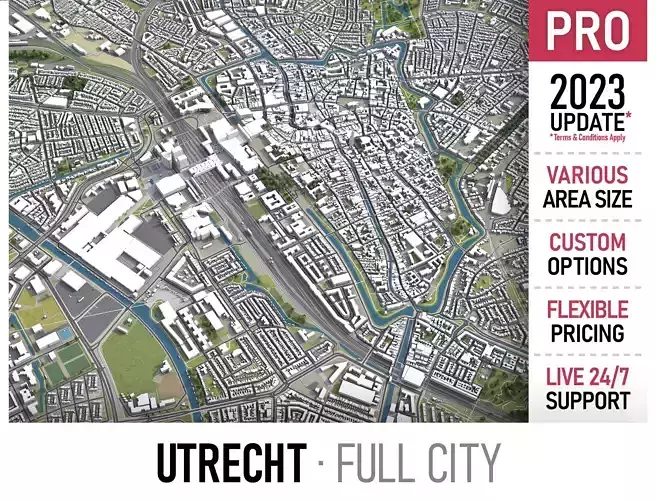 Utrecht Low-poly 3D model