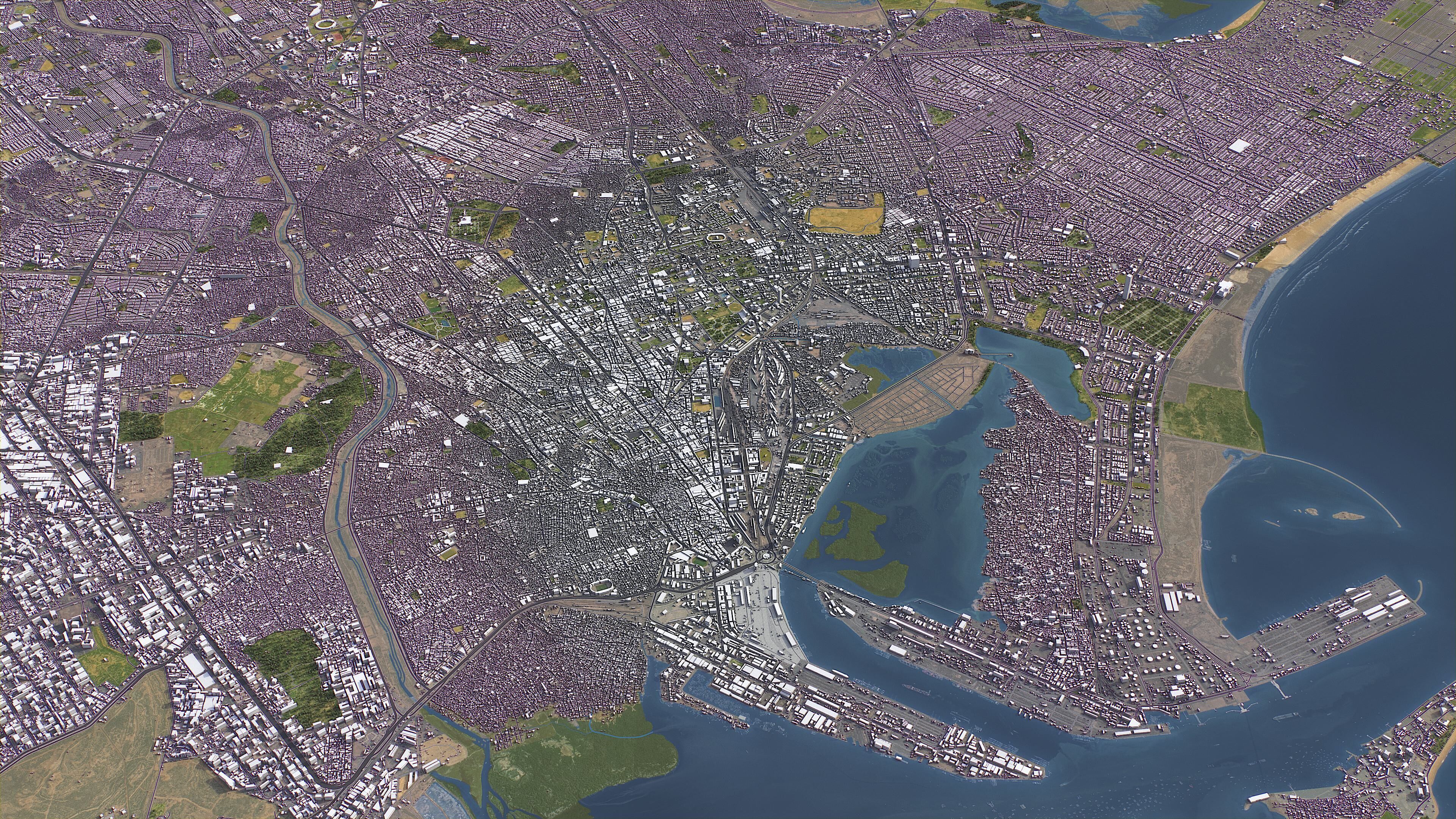 Karachi - 3D City Model Low-poly 3D model_6