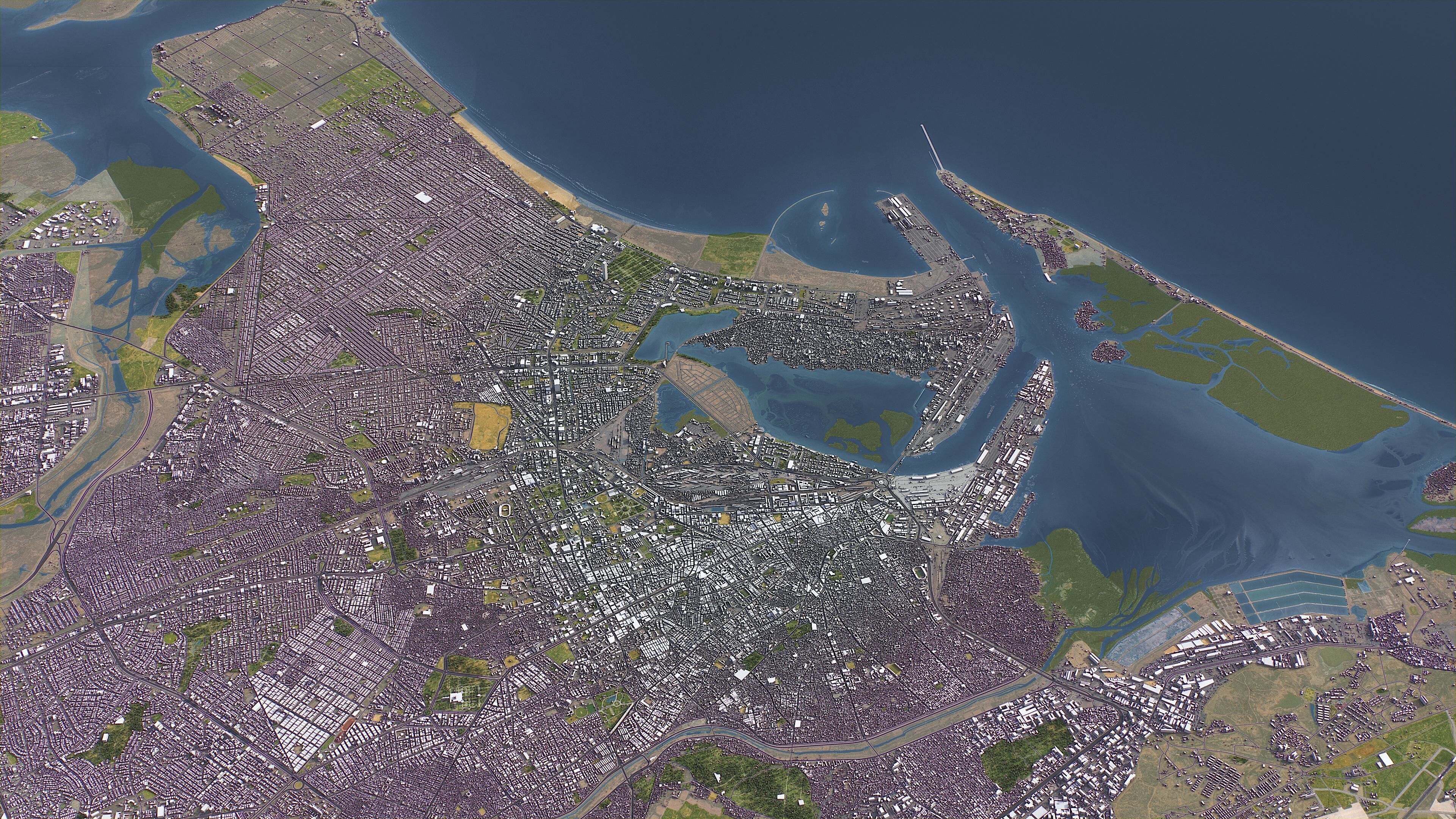 Karachi - 3D City Model Low-poly 3D model_7