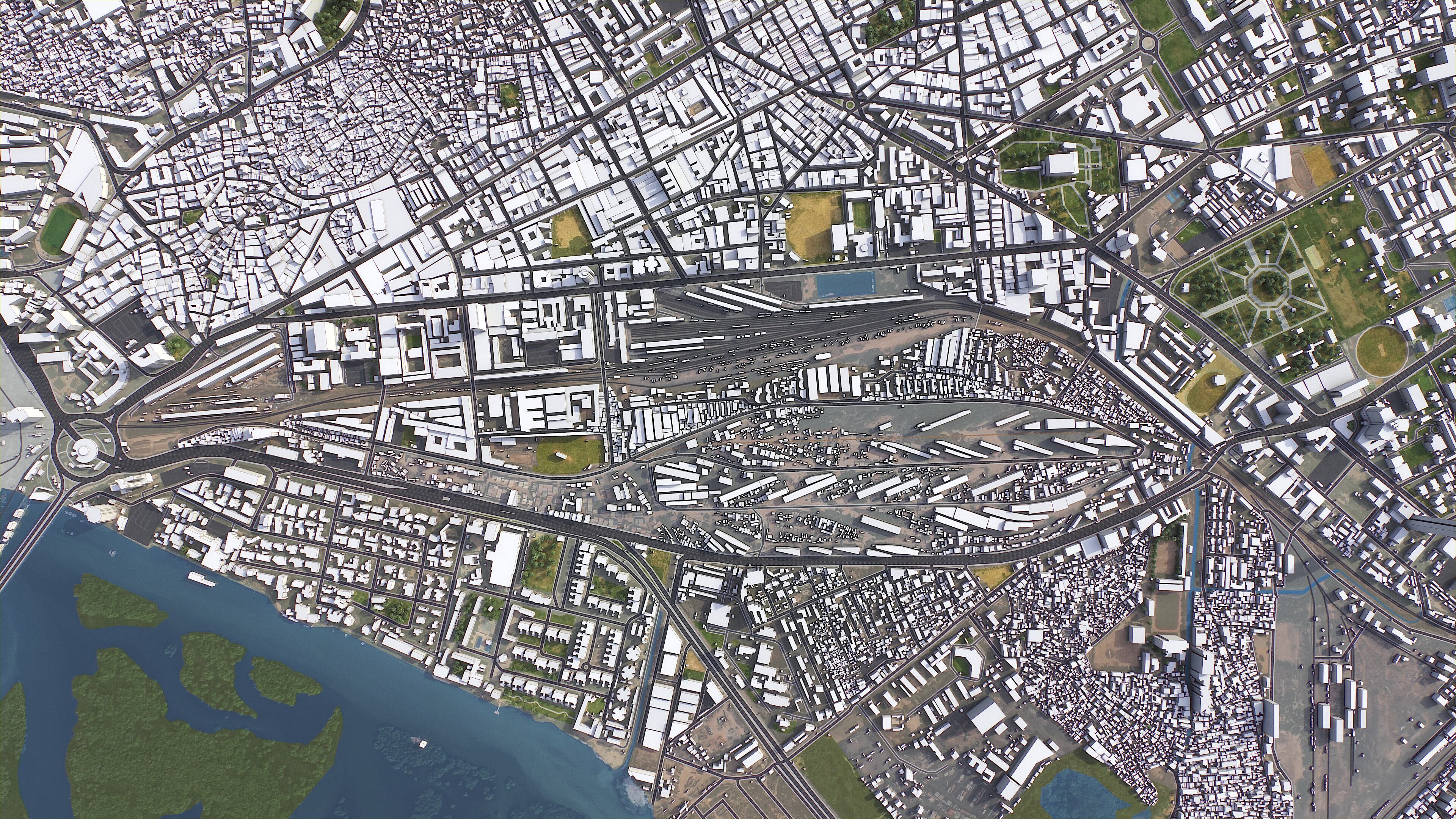 Karachi - 3D City Model Low-poly 3D model_9