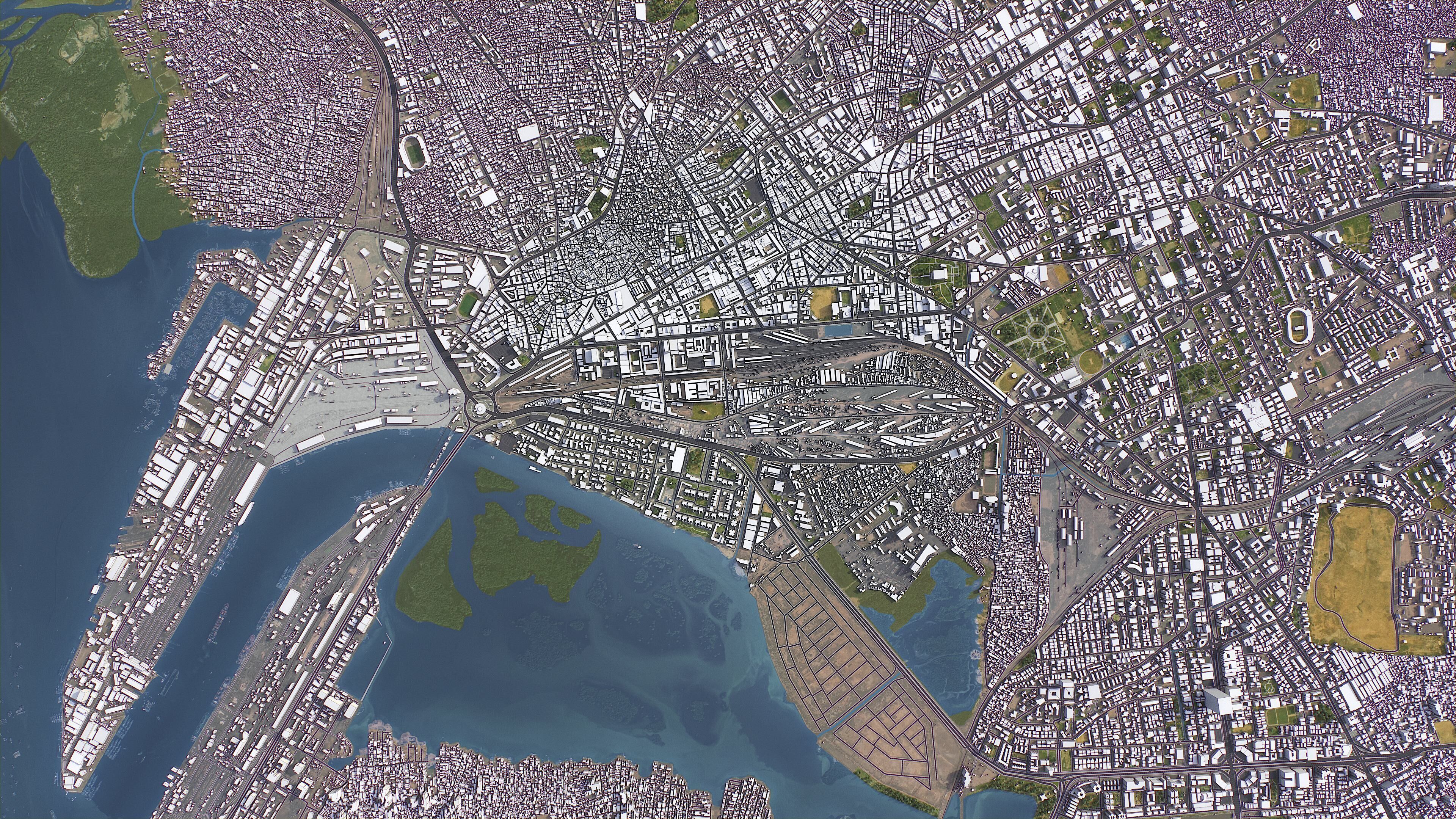 Karachi - 3D City Model Low-poly 3D model_10