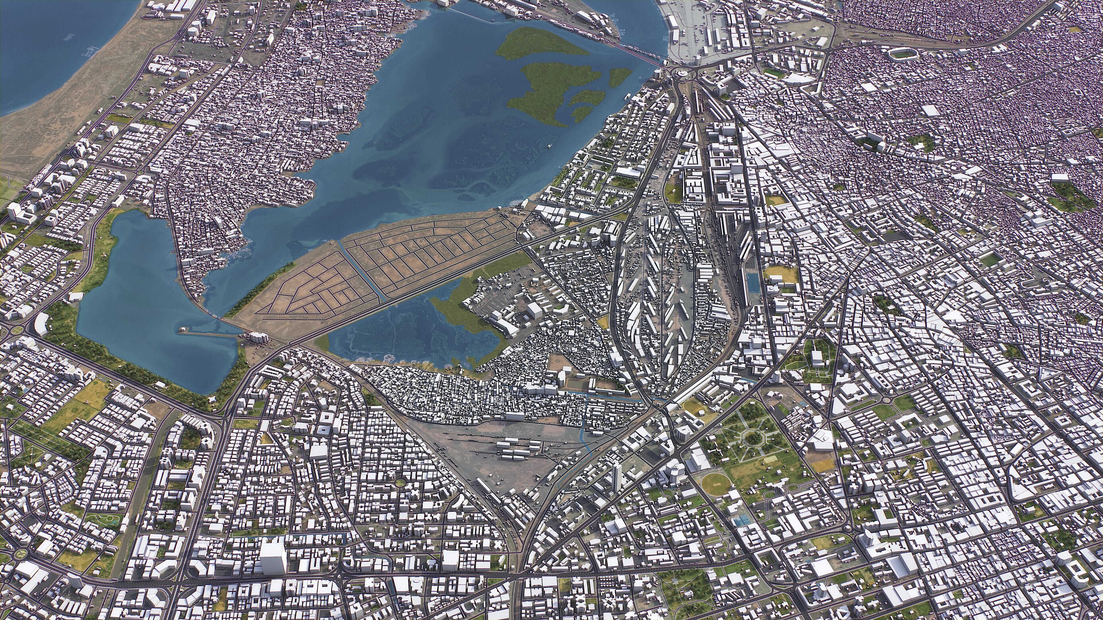 Karachi - 3D City Model Low-poly 3D model_4