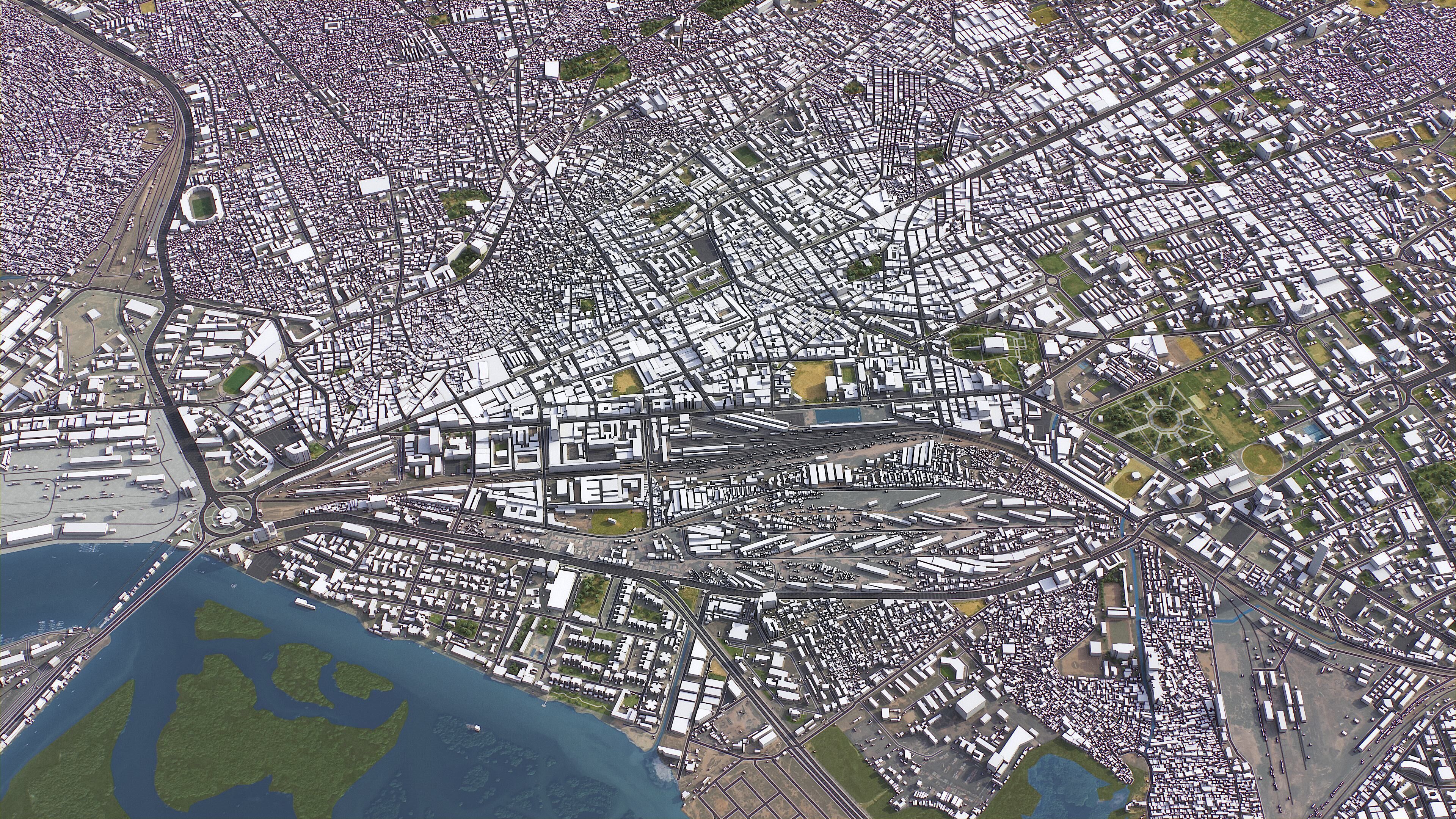 Karachi - 3D City Model Low-poly 3D model_1