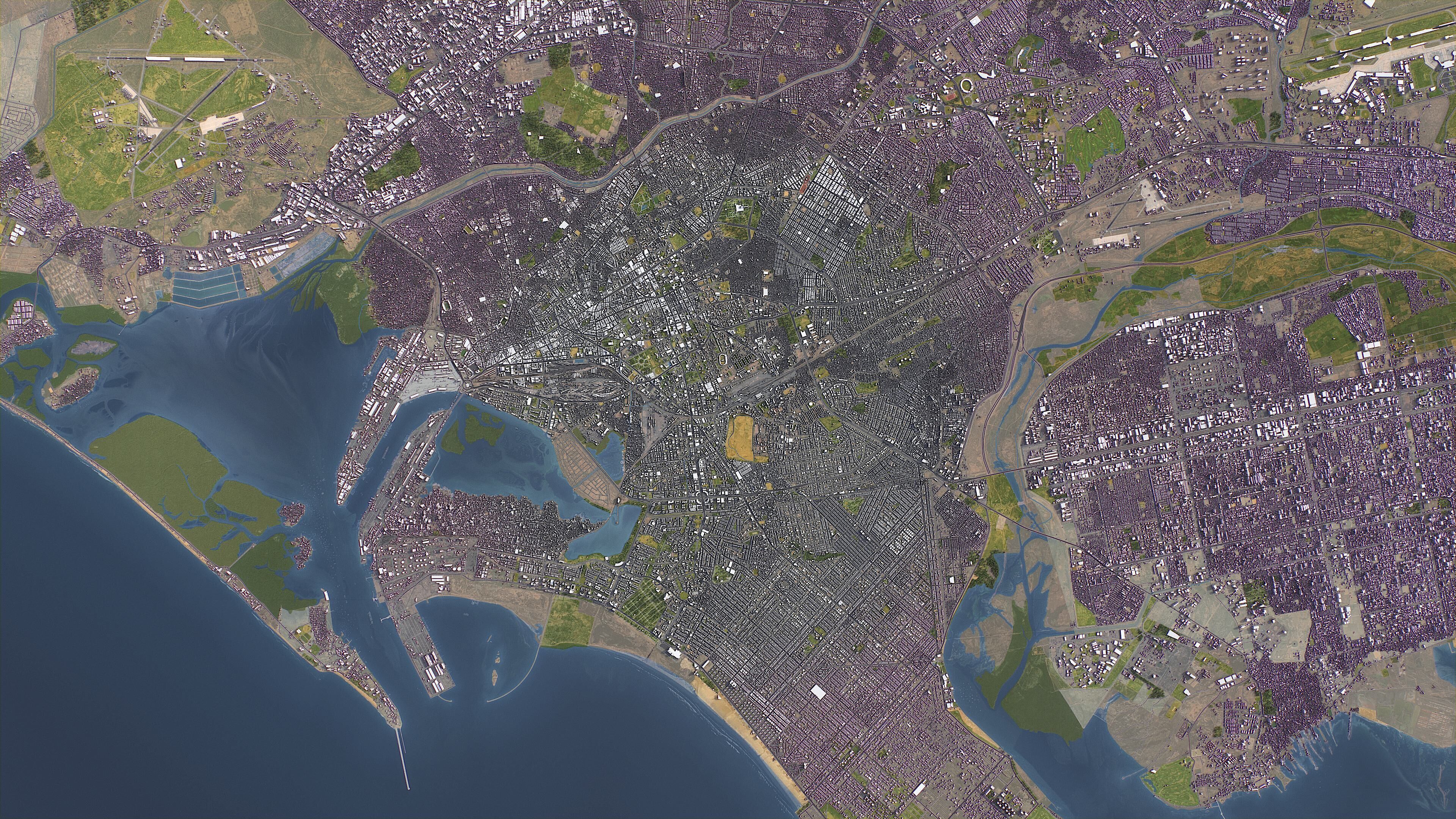 Karachi - 3D City Model Low-poly 3D model_12