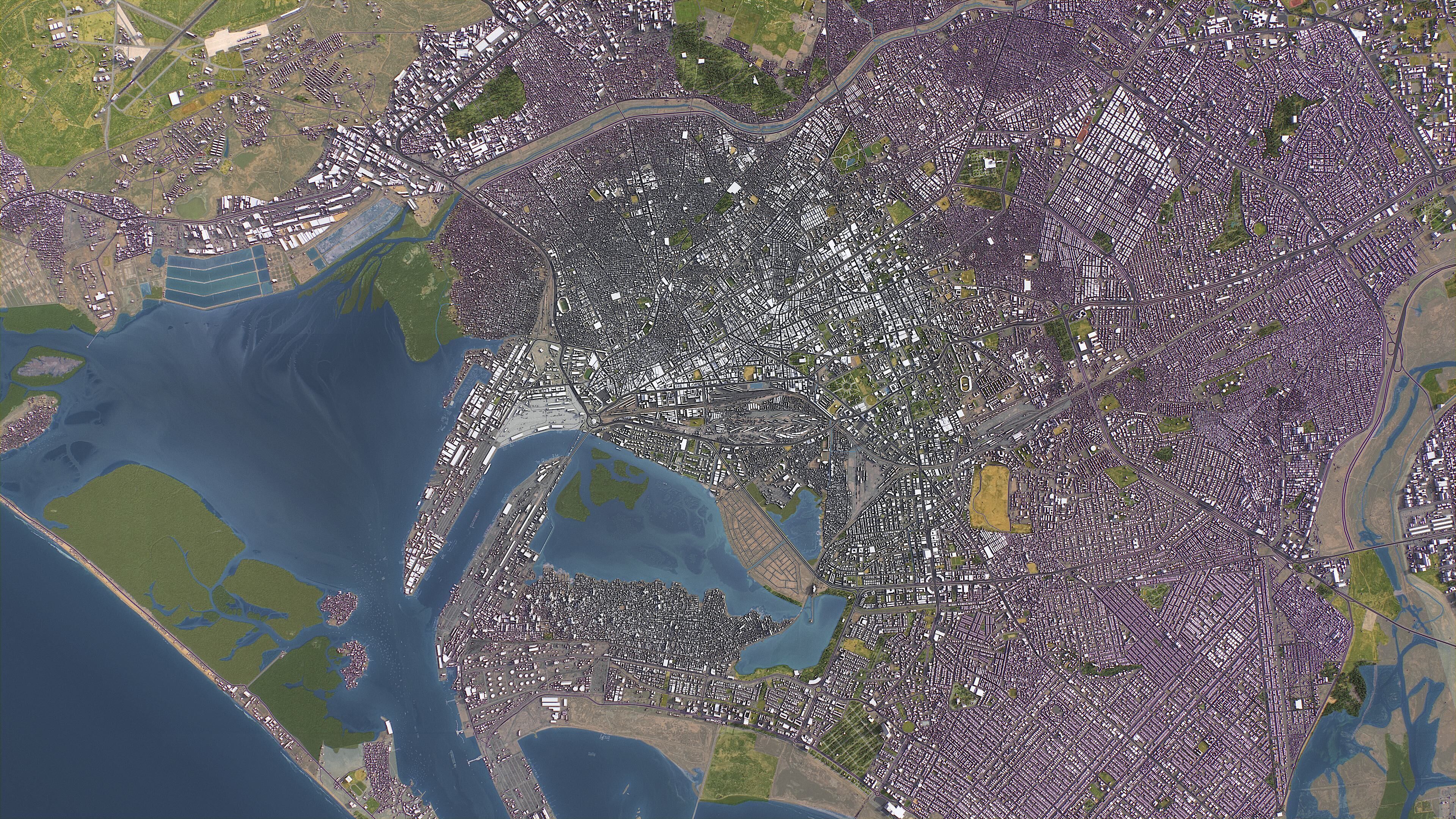 Karachi - 3D City Model Low-poly 3D model_11