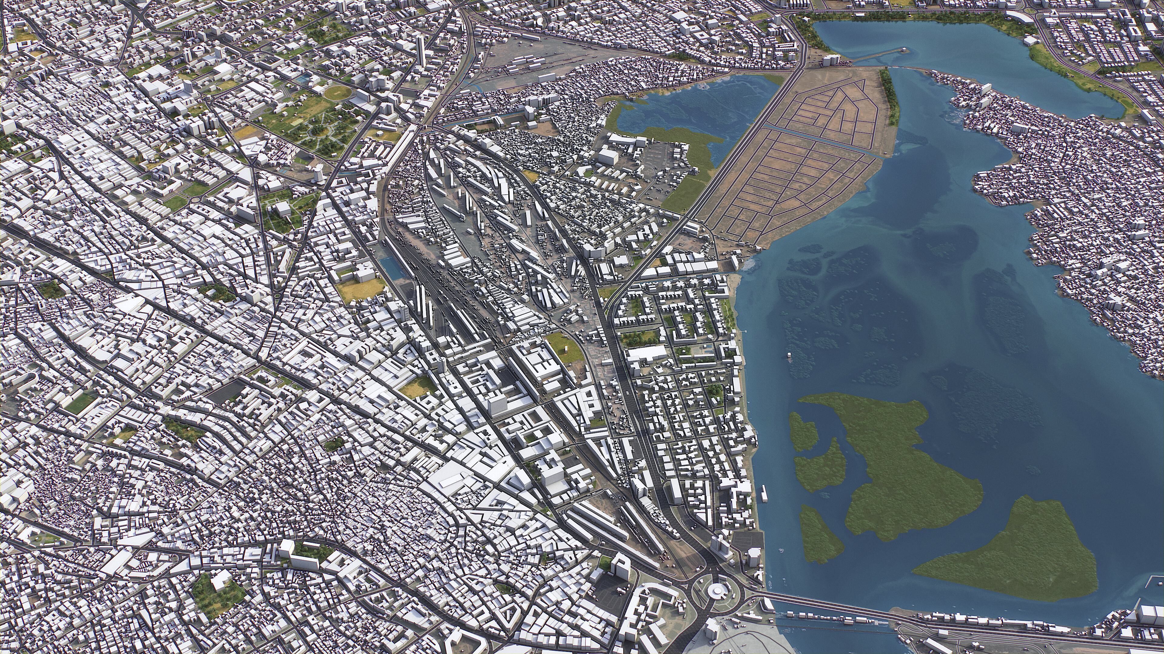 Karachi - 3D City Model Low-poly 3D model_2