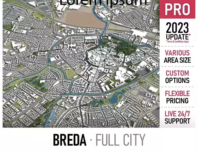 Breda  Low-poly 3D model
