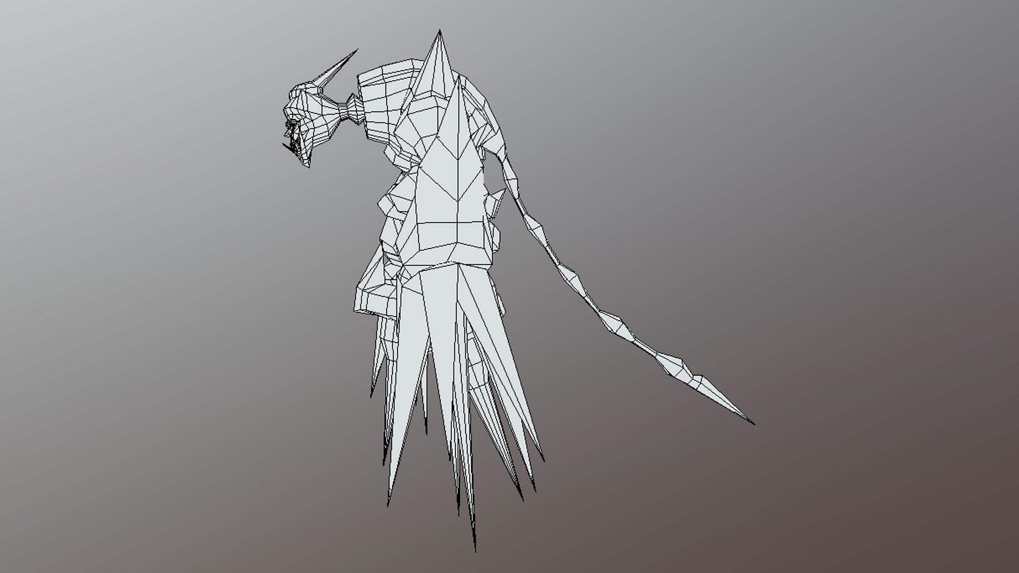 K monster2 dragon Low-poly 3D model_6