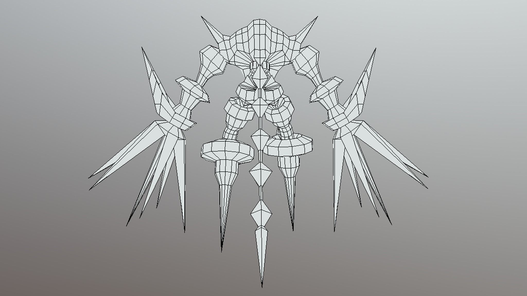 K monster2 dragon Low-poly 3D model_7