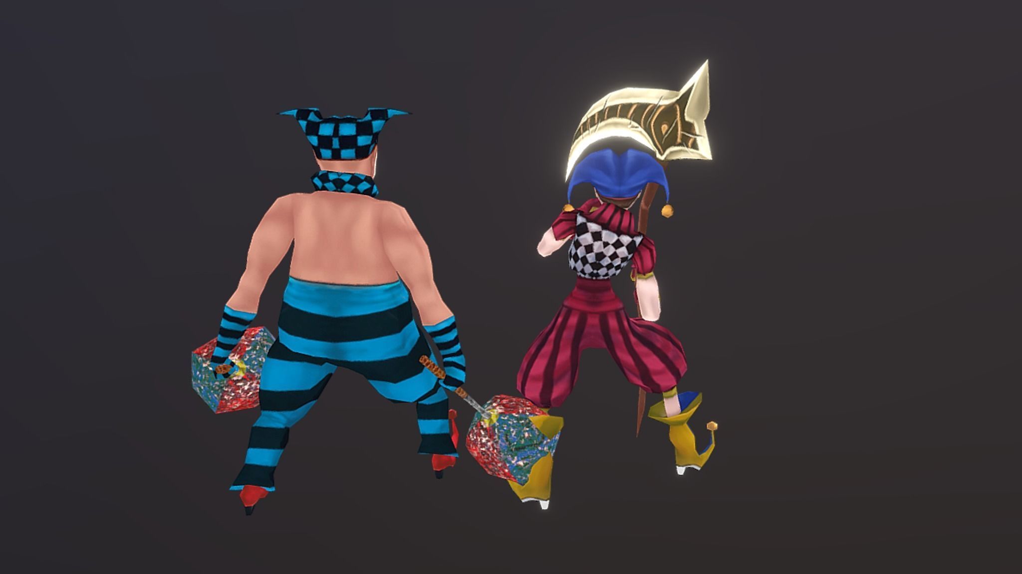 Clown monster Low-poly 3D model_3